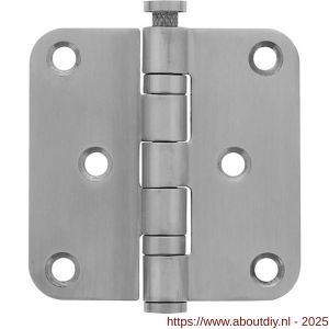 Intersteel Essentials 4625 kogellagerscharnier afgerond 3 inch 76x76x2.5 mm RVS - A26007202 - afbeelding 1