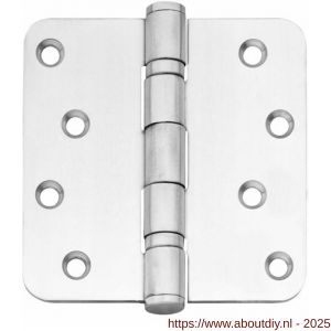 Intersteel Essentials 4625 kogellagerscharnier afgerond 4 inch 102x102x3 mm RVS - A26007204 - afbeelding 1