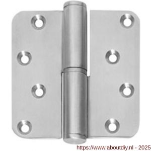 Intersteel Essentials 4626 kogelstift Paumelle DIN rechts afgerond 3,5x3,5 inch 89x89x3 mm RVS CE zonder schroeven - A26006168 - afbeelding 1