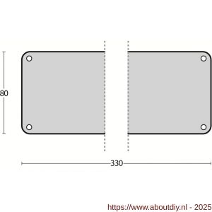 Intersteel Living 4751 duwplaat 80x330x1,5 mm RVS - A26000993 - afbeelding 2