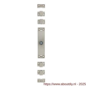 Intersteel 5620 kruk-espagnolet huis links RVS met 4 geleidehuisjes en 2 hoekplaatjes - A26006176 - afbeelding 1
