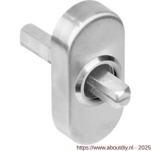 Intersteel 6050 basisplaat ovaal voor raamkruk hals diameter 16 insteeklengte stift 7x35 mm RVS - A26003779 - afbeelding 1