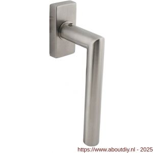 Intersteel Living 6156 raamkruk Jura op stalen rechthoekige rozet stift 7x35 mm RVS - A26010483 - afbeelding 1