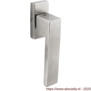 Intersteel Living 6156 raamkruk Amsterdam op stalen rechthoekige rozet stift 7x35 mm RVS - A26010484 - afbeelding 1