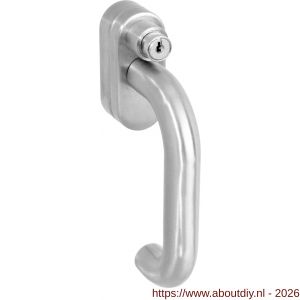 Intersteel Essentials 6156 SKG** afsluitbare raamkruk Rond op vlakke ovaal onderplaat met stift 7x35 mm RVS - A26006888 - afbeelding 1