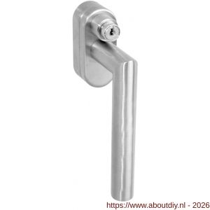 Intersteel 6156 SKG** afsluitbare raamkruk Hoek 90 graden op vlakke ovaal onderplaat met stift 7x40 mm RVS - A26008800 - afbeelding 1