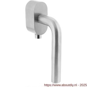 Intersteel Essentials 6156 SKG*** afsluitbare raamkruk recht op ovale behuizing stift 7x35 mm RVS - A26007725 - afbeelding 1