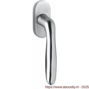 Intersteel Living 6250 raamkruk Jupiter op stalen ovaal rozet stift 7x35 mm RVS - A26007072 - afbeelding 1