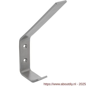 Intersteel Essentials 6950 kapstokhaak 695010 gebogen 140x80 mm RVS - A26003944 - afbeelding 1