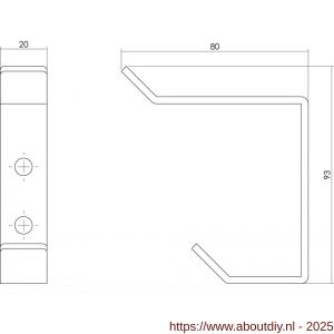 Intersteel Essentials 6950 kapstokhaak projecthaak 695012 gebogen RVS - A26003914 - afbeelding 2