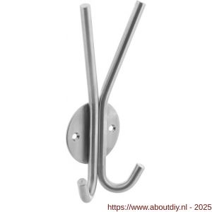 Intersteel Living 6950 hoed-Jashaak dubbel op rond rozet RVS - A26008806 - afbeelding 1