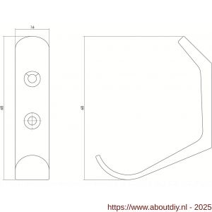 Intersteel Living 6950 jashaak afgerond RVS - A26007776 - afbeelding 2