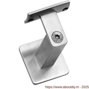Intersteel Living 7300 leuninghouder zwaar vierkant vlak zadel RVS - A26003976 - afbeelding 1