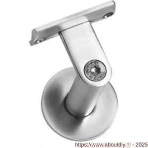 Intersteel Living 7300 leuninghouder zwaar met hol zadel RVS - A26007786 - afbeelding 1