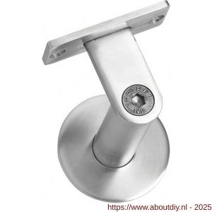 Intersteel Living 7300 leuninghouder zwaar met vlak zadel RVS - A26007787 - afbeelding 1