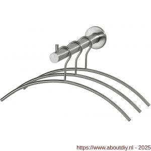 Intersteel Essentials 7380 garderobesteun met 3 kledinghangers RVS - A26007756 - afbeelding 1
