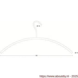 Intersteel Essentials 7380 kledinghanger diameter 10 mm RVS - A26007755 - afbeelding 2