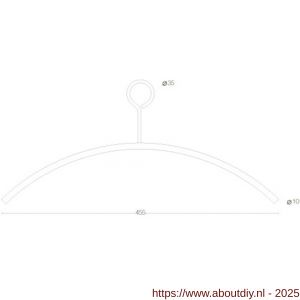 Intersteel Essentials 7380 kledinghanger diameter 10 mm met dicht oog RVS - A26003888 - afbeelding 2
