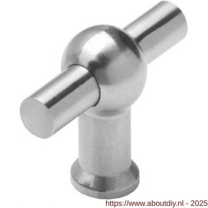 Intersteel Living 8510 meubelknop T-vorm recht 20 mm RVS - A26007866 - afbeelding 1