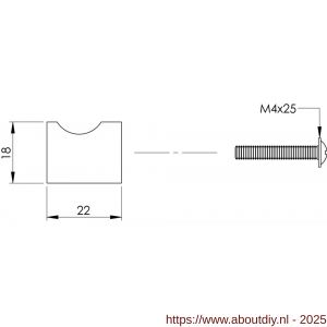 Intersteel Essentials 8520 meubelknop 852041 vingergrip diameter 18 mm RVS - A26007871 - afbeelding 2