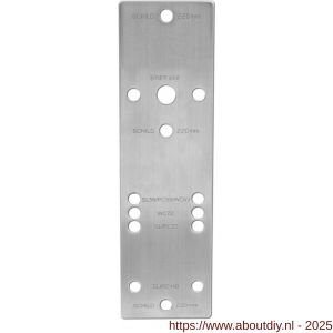 Intersteel 9905 boorsjabloon Intersteel voor nokkengarnituren binnendeurbeslag RVS - A26006222 - afbeelding 1