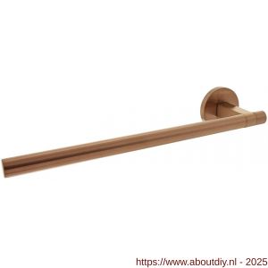 Intersteel 0719 deurkruk gatdeel links Shiraat by Grand en Johnson op rozet verdekt diameter 55x8 mm PVD koper mat - A26011308 - afbeelding 1
