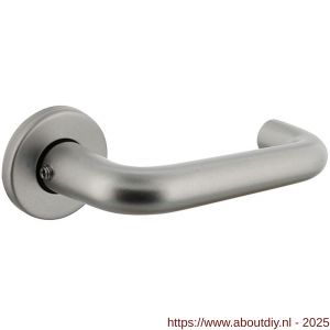 Intersteel Living 0077 deurkruk Rond met rozet verdekt diameter 50x7 mm met nokken aluminium F1 - A26001629 - afbeelding 1