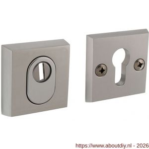 Intersteel Living 3750 SKG3 veiligheidsrozetten vierkant 60x60x15 mm profielcilindergat met kerntrekbeveiliging aluminium F1 - A26010048 - afbeelding 1