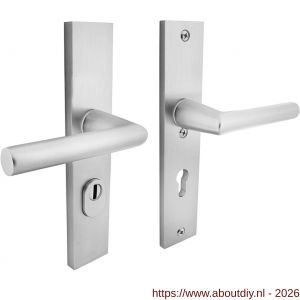 Intersteel Living 3795 SKG3 veiligheidsbeslag rechthoekig 250x50 mm kruk-kruk Jura met veerconstructie profielcilindergat 72 mm met kerntrekbeveiliging aluminium F1 - A26009702 - afbeelding 1