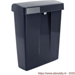 Intersteel Essentials 4900 postkast Summus kunststof met slot 2 sleutels zwart RAL 9005 - A26006532 - afbeelding 1
