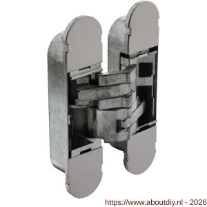 Intersteel Exclusives 4626 scharnier zamak 130x30 3D verstelbaar binnenwerk verzinkt-vernikkelde afdekkappen - A26008874 - afbeelding 1