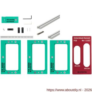 Intersteel Essentials 4631 freesmalset 2x 1250 mm voor 3 verdekte Intersteel scharnieren 130x30 mm - A26009289 - afbeelding 1