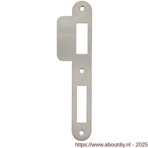 Intersteel 9509 sluitplaat 175x25/44x1,5 mm voor dag- en nacht schoot afgerond met korte lip RVS DIN rechts - A26006918 - afbeelding 1