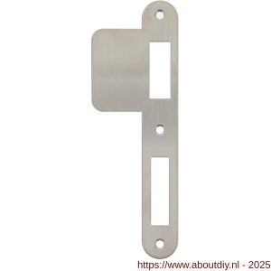 Intersteel 9509 sluitplaat 175x25/59x1,5 mm voor dag- en nacht schoot afgerond met lange lip RVS DIN rechts - A26006920 - afbeelding 1