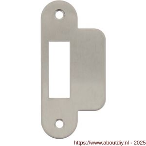Intersteel 9509 sluitplaat 94x25/44x1,5 mm voor dagschoot afgerond met korte lip RVS - A26006922 - afbeelding 1