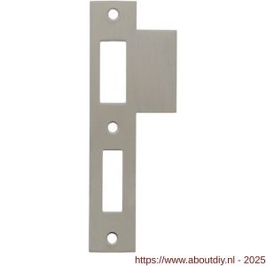 Intersteel 9509 sluitplaat voor dag- en nachtschoot voor woningbouwsloten rechthoekig met korte lip RVS - A26008902 - afbeelding 1