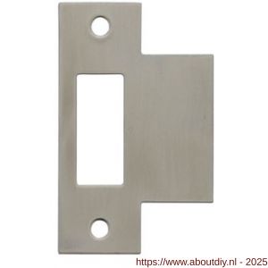 Intersteel 9509 sluitplaat voor loopslot voor woningbouwsloten rechthoekig met korte lip RVS - A26008903 - afbeelding 1