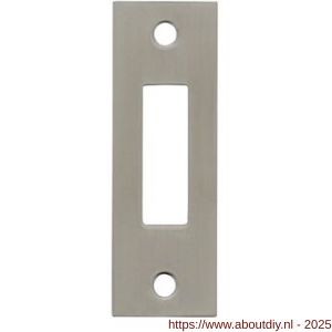 Intersteel 9509 sluitplaat voor kastslot voor woningbouwsloten rechthoekig RVS - A26008904 - afbeelding 1