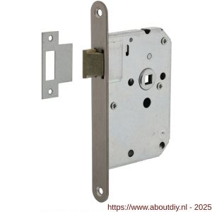 Intersteel Essentials 9542 woningbouw loopslot voorplaat afgerond RVS 20x174 mm doorn 50 mm met sluitplaat - A26007080 - afbeelding 1