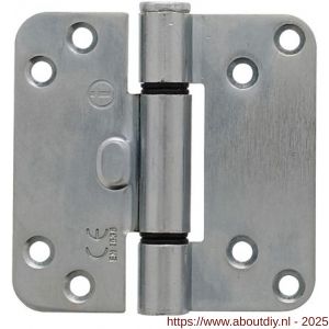 Intersteel Living 4625 glijlagerscharnier afgerond 89x89x3 DIN links-rechts CE (EN1935: 2002) staal verzinkt zonder schroeven - A26009293 - afbeelding 1