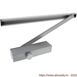 Intersteel Essentials 4801 deurdranger 124 met glijarm 207x55x40 mm grijs - A26008943 - afbeelding 1