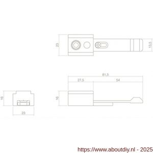 Intersteel 4801 vastzetinrichting 190 voor glijarm-deurdrangers - A26006959 - afbeelding 2
