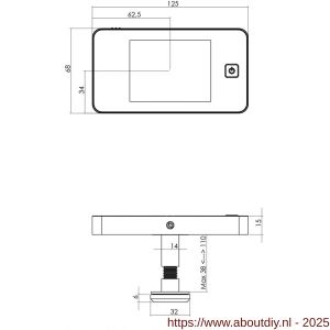 Intersteel Essentials 4055 digitale deurcamera met spion DDV 3.0 - A26006572 - afbeelding 2