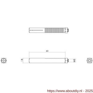 Intersteel 9755 accessoireset M 1 wisselstift keilbout bevestiging 8x60 mm - A26010072 - afbeelding 2