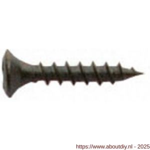 Intersteel 9926 houtschroef 3,5x20 mm lenskop zwart - A26000811 - afbeelding 1