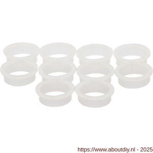 Intersteel 9970 accessoireset C 10 nylon ringen diameter 20-18 mm wit - A26010087 - afbeelding 1