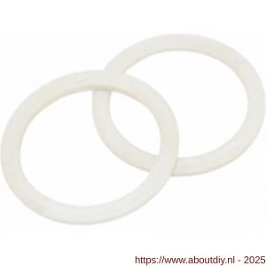 Intersteel 9971 halsring plat diameter 22,5x1,3 mm binnenmaat diameter 18 mm nylon wit - A26007488 - afbeelding 1