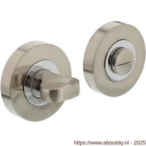 Intersteel 3476 WC-sluiting verdekt diameter 52x10 mm met nokken en stift 8x8 mm chroom-nikkel mat - A26007094 - afbeelding 1