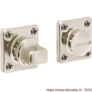 Intersteel 3183 WC-sluiting Basic 38x38x5 mm met stift 8x8 mm nikkel - A26008985 - afbeelding 1