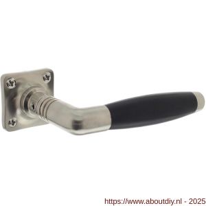 Intersteel 0237 deurkruk Ton Basic met rozet 38x38x6 mm nikkel mat-ebbenhout - A26008986 - afbeelding 1